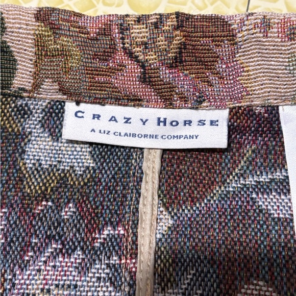 Vintage Liz Claiborne Cream and Green Floral Blazer - Picture 6 of 11